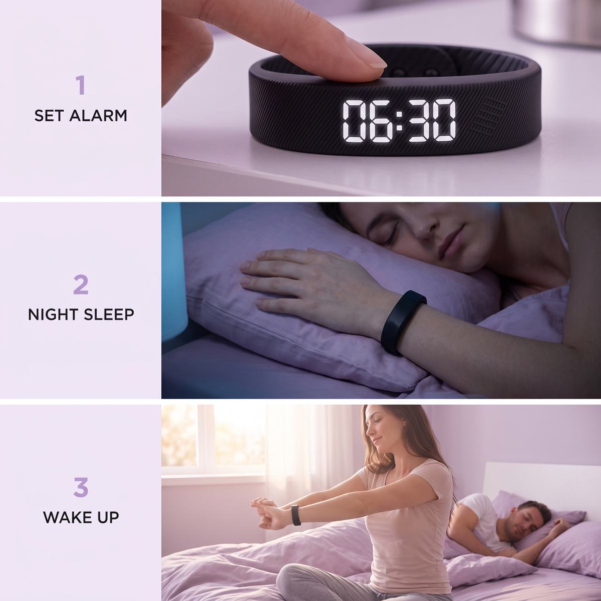 SilentBand – Pack Trio (3 bracelets, dont 1 offert)